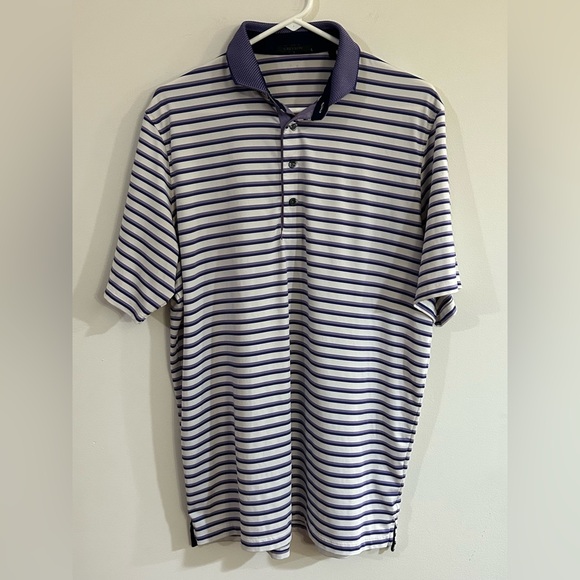 Greyson Other - Greyson Arenal Men’s Polo Large Performance Striped Polo Hyacinth Purple Golf